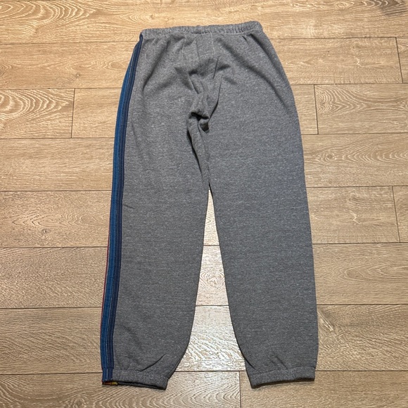 NWOT Aviator Nation 5 Stripe Heather Gray Joggers - Picture 4 of 5